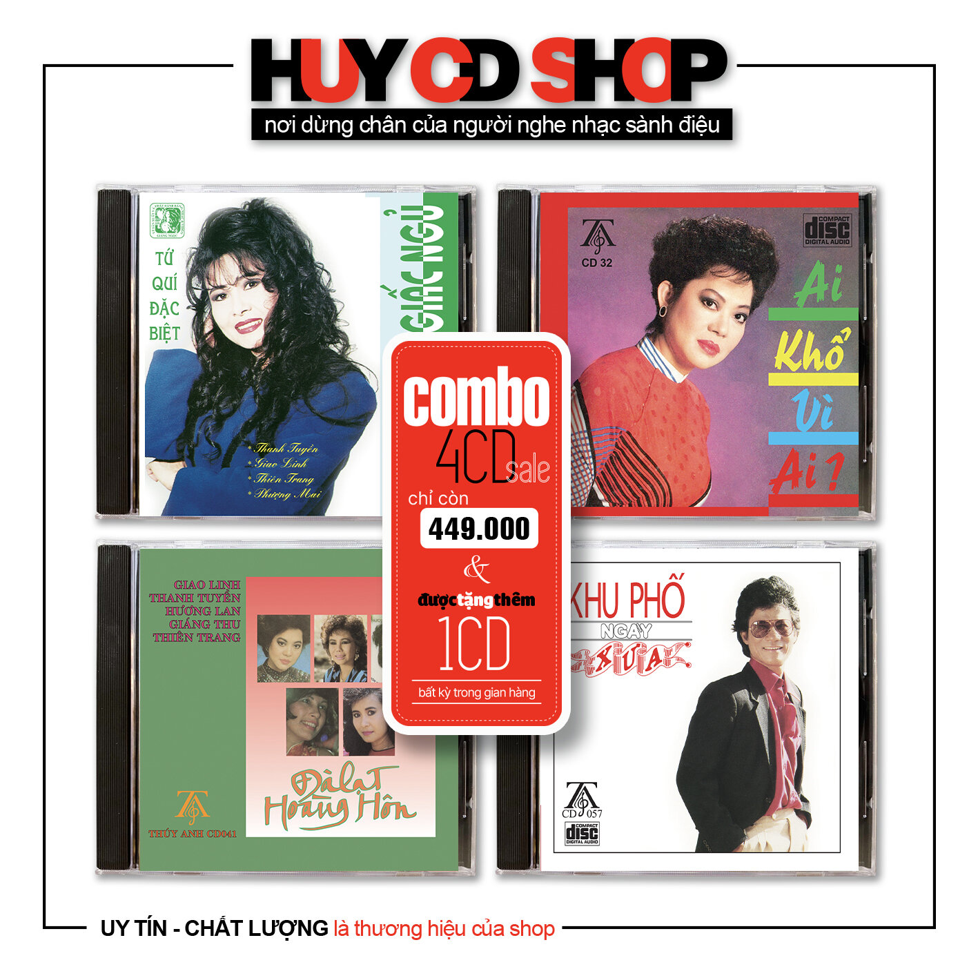 4 đĩa CD Nhạc vàng trữ tình Bolero CB4 tổng hợp các ca sĩ nổi tiếng Đĩa lòng trắng Chất Lượng cao HUY CD SHOP