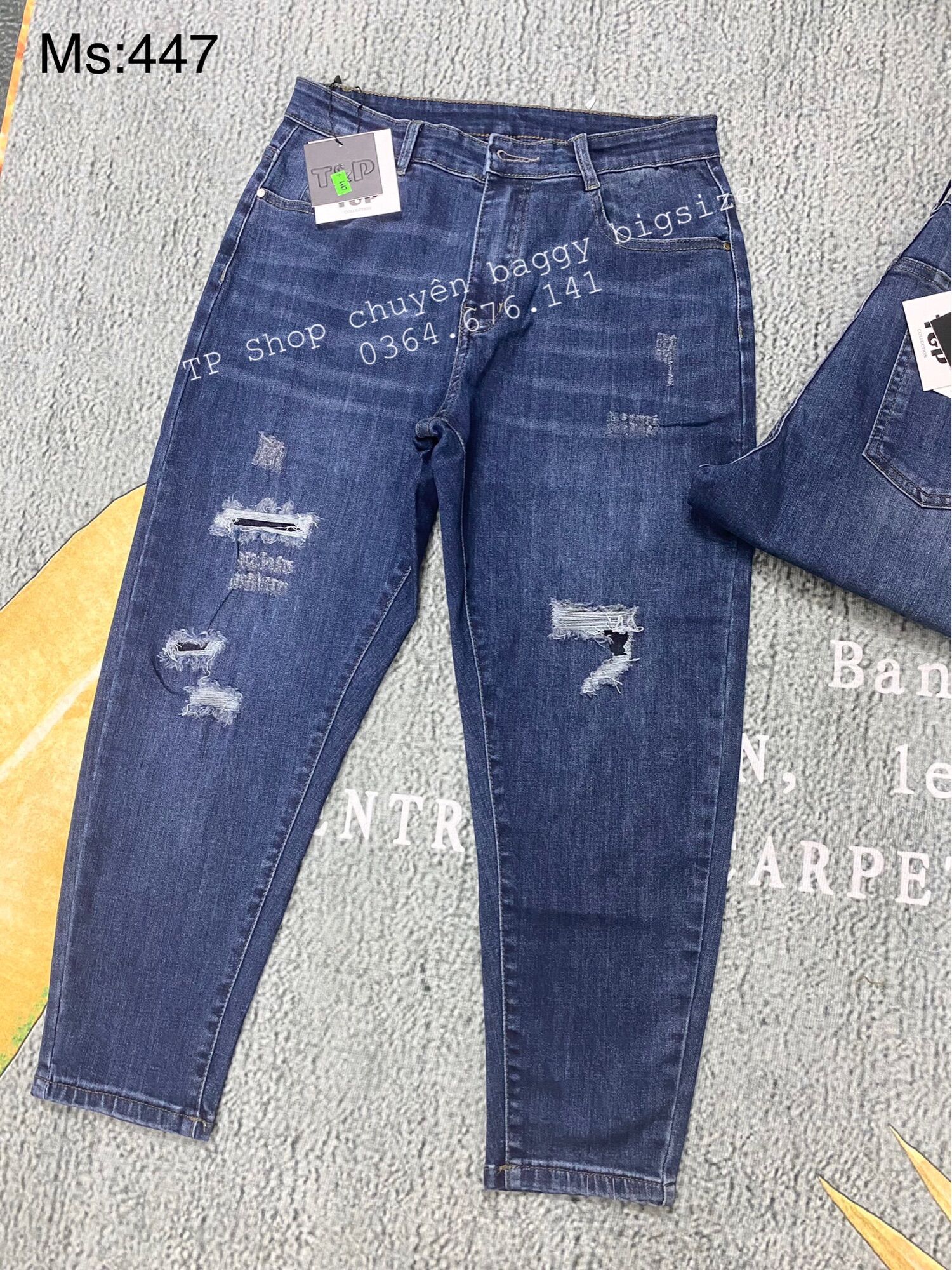 Quần jean baggy bigsize 9 tấc