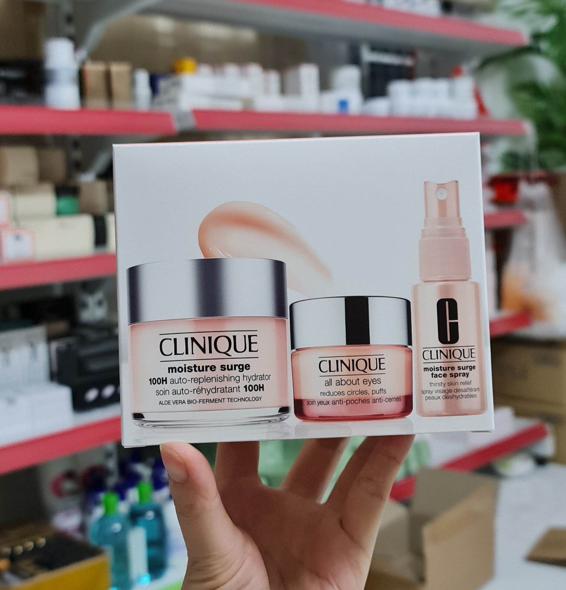 Sét dưỡng da 3 món Clinique ( kem 125ml+ xịt khoáng 30ml+ kem mắt 15ml)