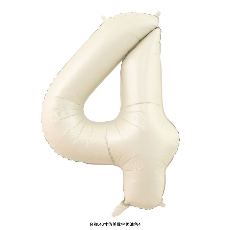 Bóng số tuổi 70 cm màu trắng ngà