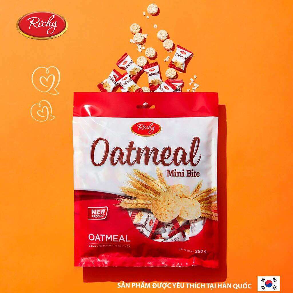 Bánh yến mạch oatmeal richy sữa túi 250g