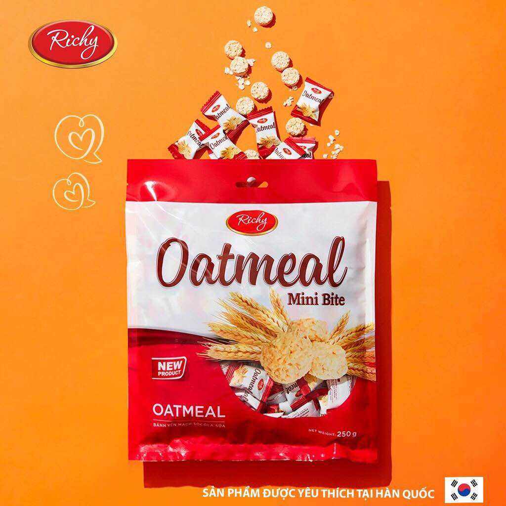 Bánh Yến Mạch Oatmeal Richy Sữa Túi 250g