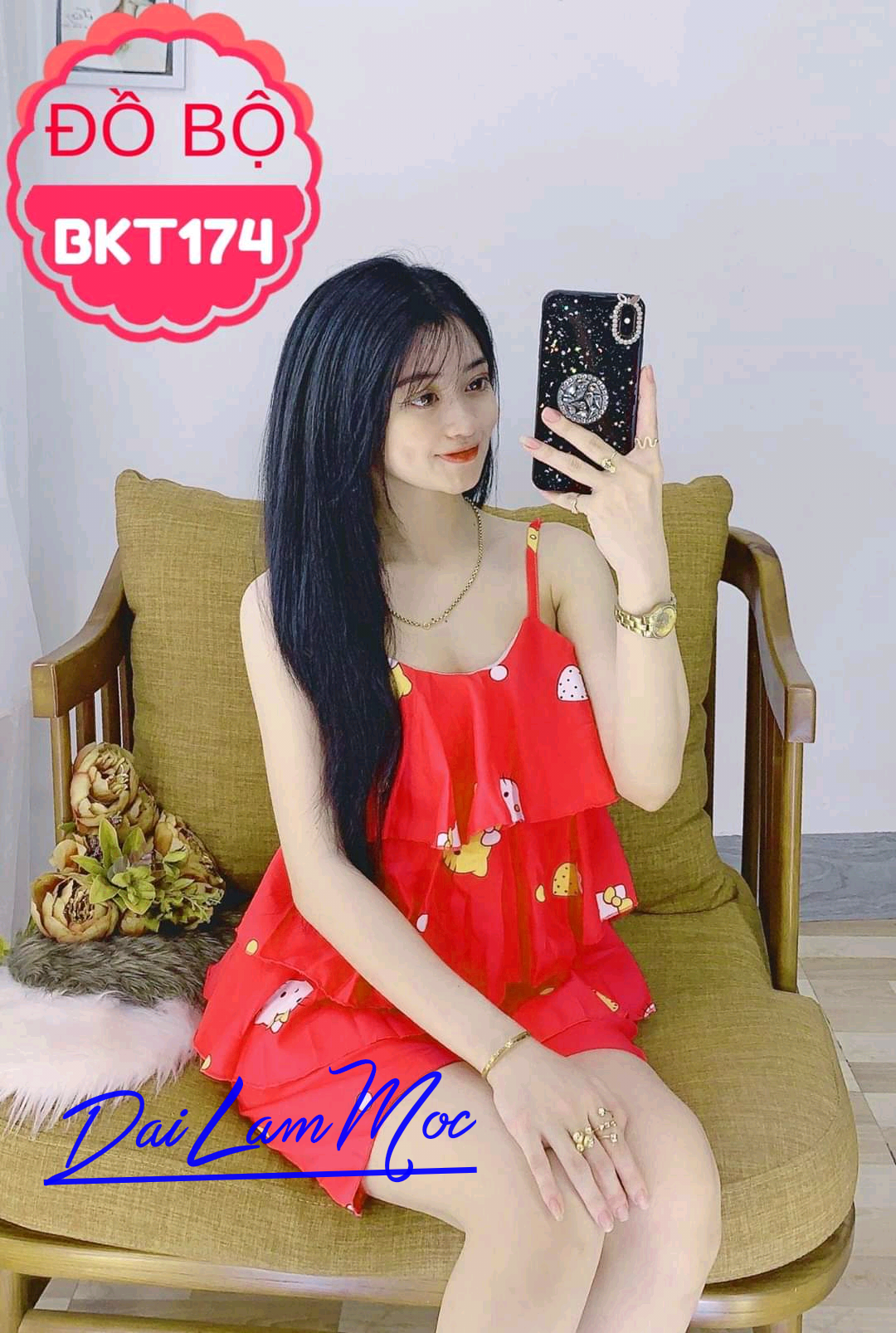 [Voucher Freeship 49k]Đồ bộ mặc nhà kate lụa nữ dễ thương giá rẻ - M18