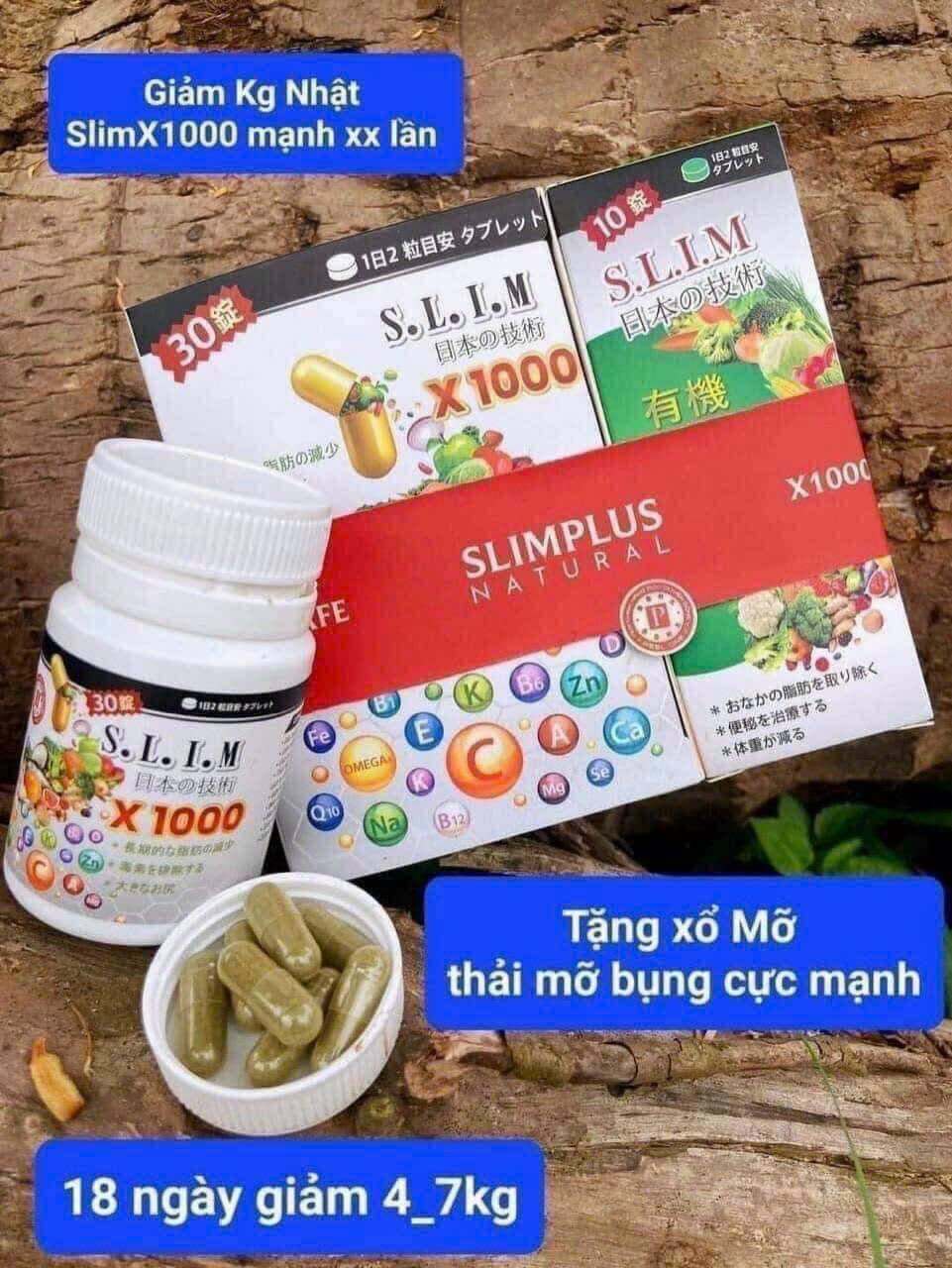 giảm cân slim fit 1000 (mua 1 giảm cân tặng 1 xổ mở )