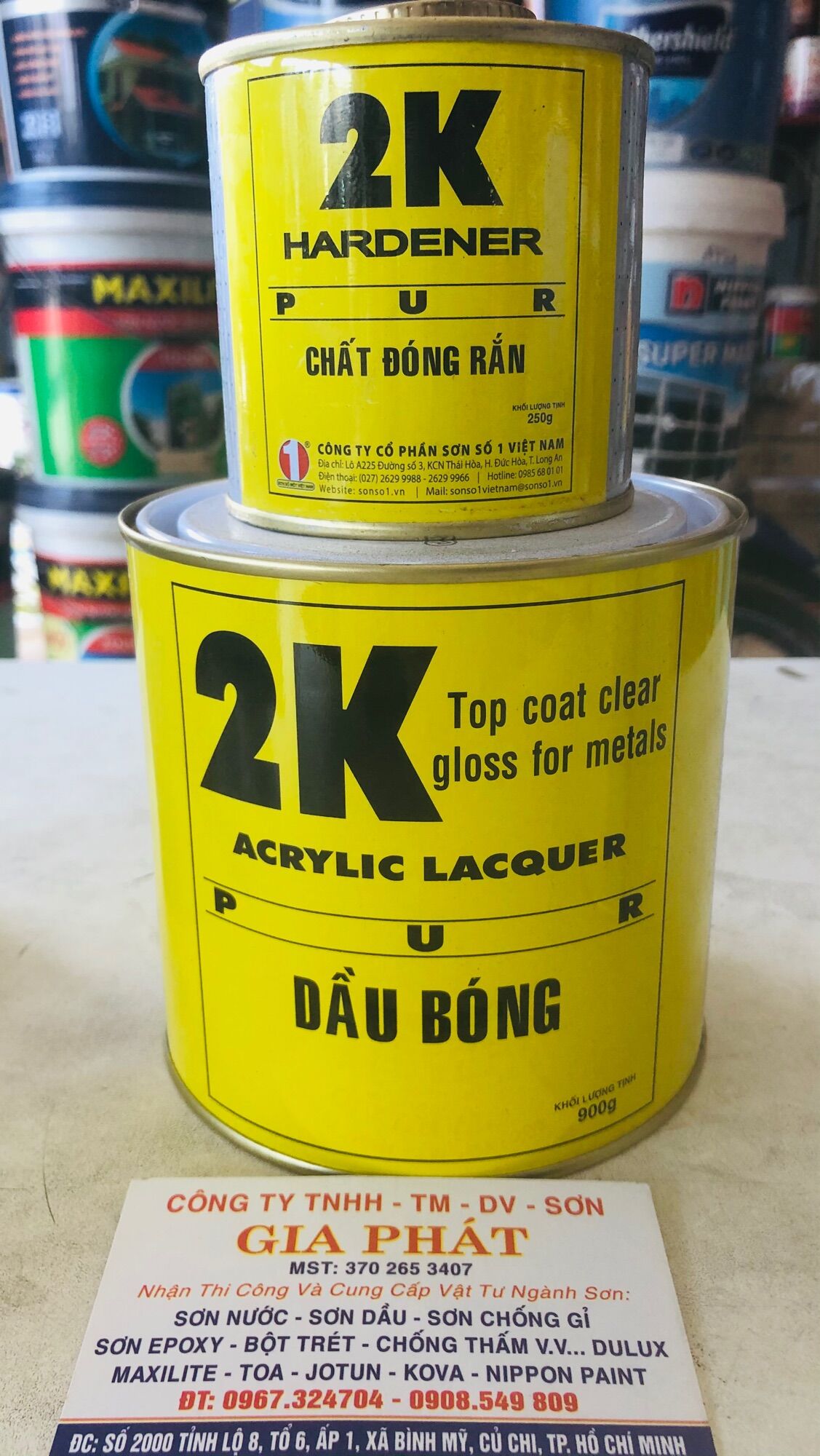 [HCM]DẦU BÓNG 2K Số 1 HỆ ACRYLIC 2 Thành Phần