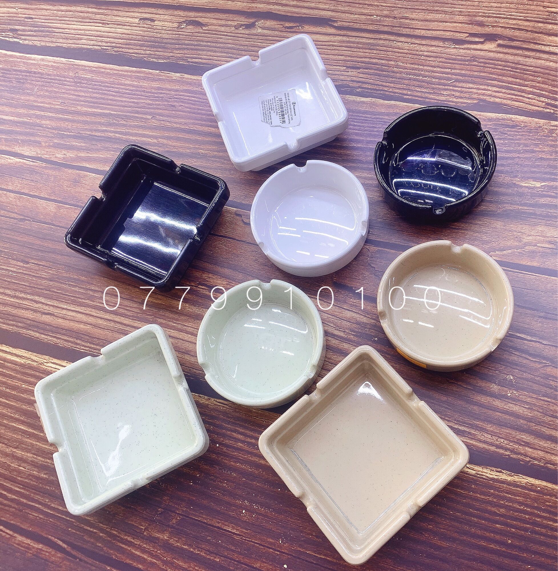 Gạt tàn melamine Thailand vuông 9x9x3cm