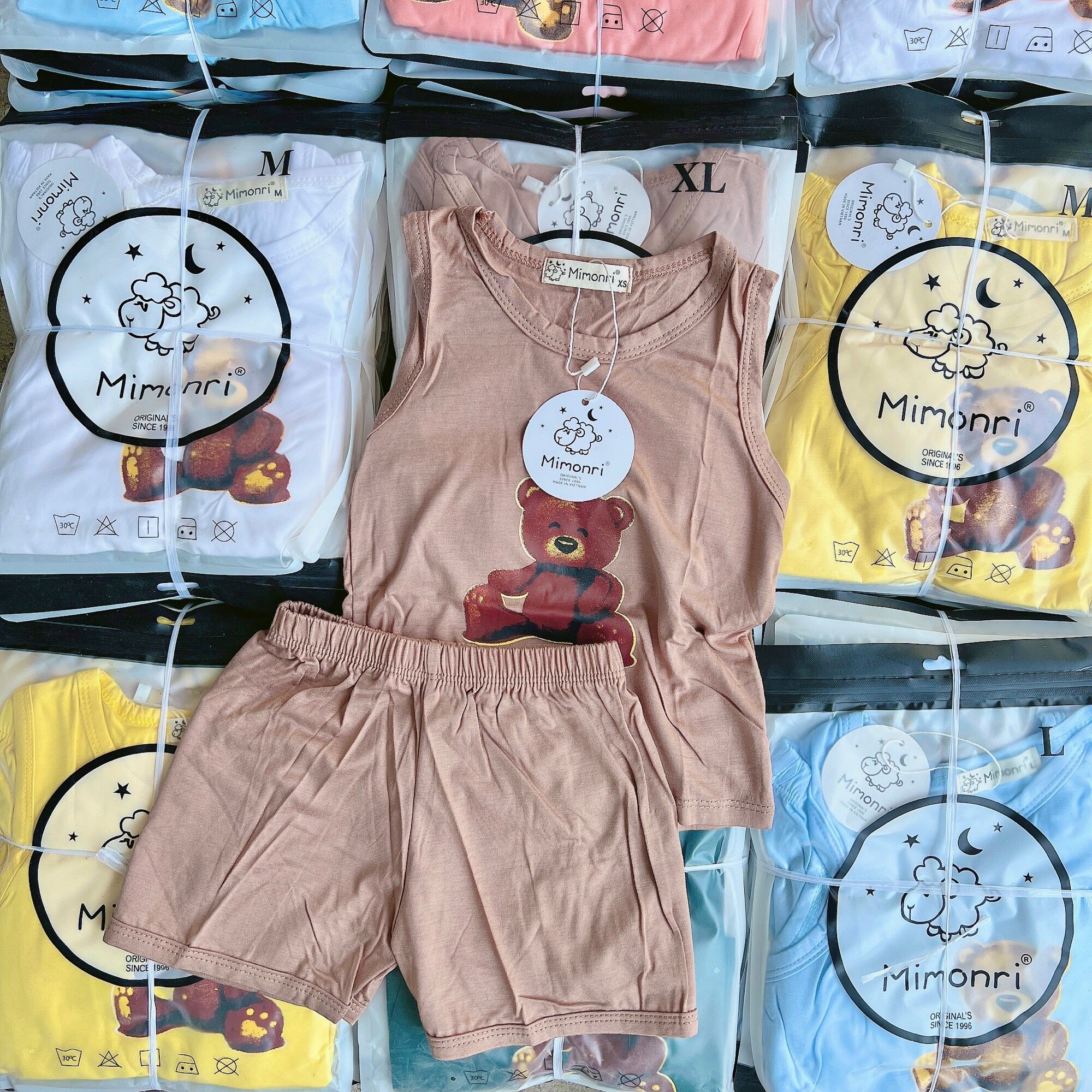Bộ thun lạnh ba lỗ Mimori cho bé 5-18kg ( ba lỗ gấu)
