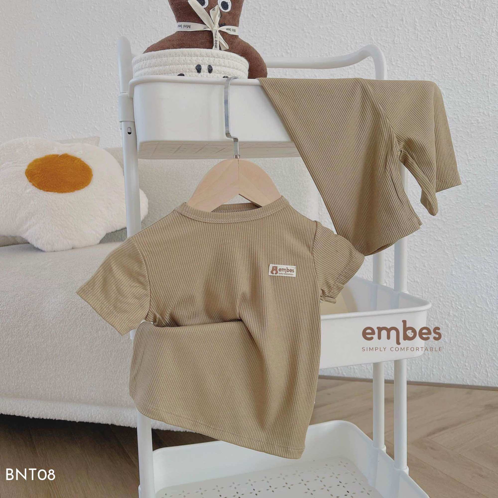 [8-10kg] HÃNG EMBES Bộ đồ mặc nhà bé trai bé gái