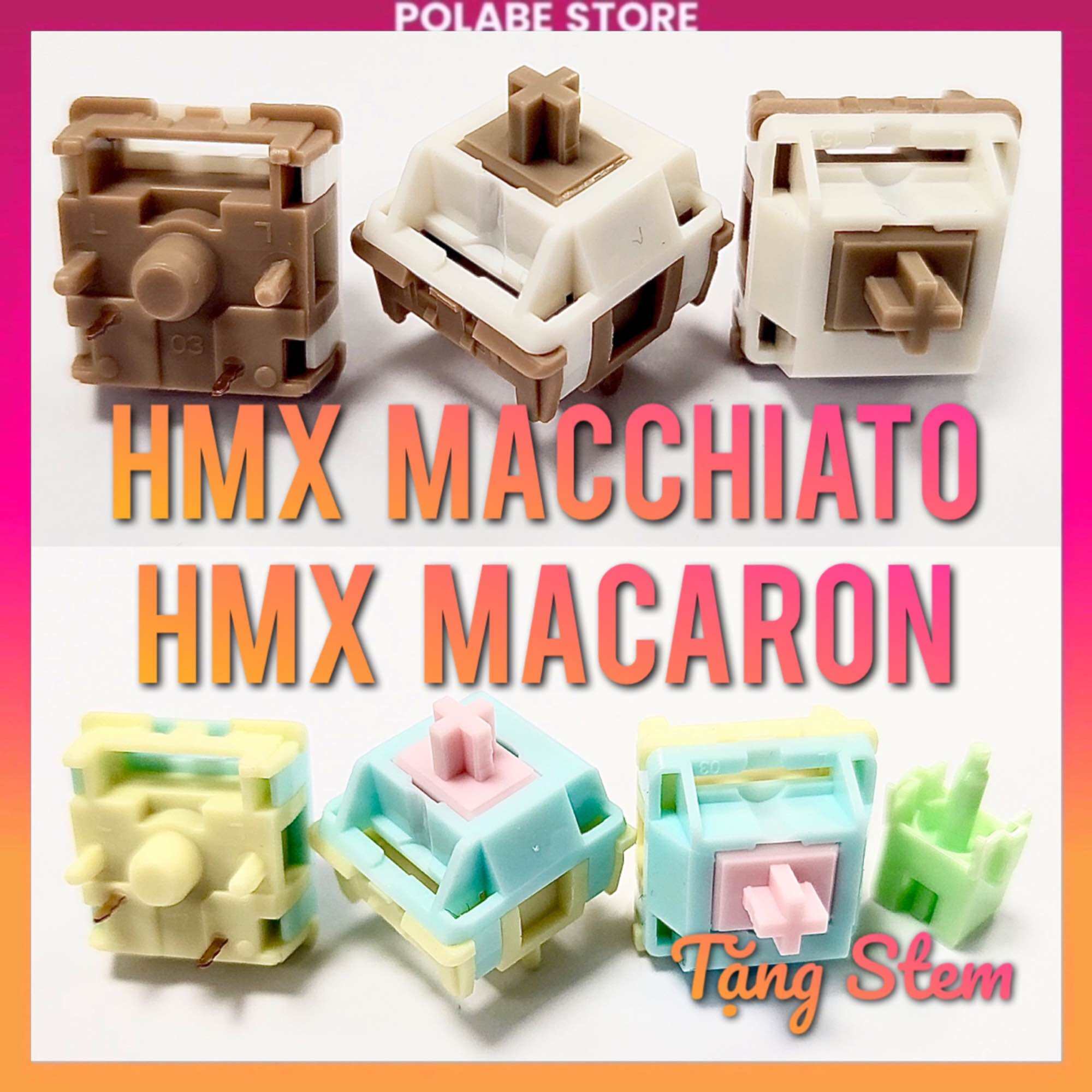 HMX Macchiato Linear switch HMX Macaron linear công tắc bàn phím cơ YG Studio Macchiato - Polabe Store