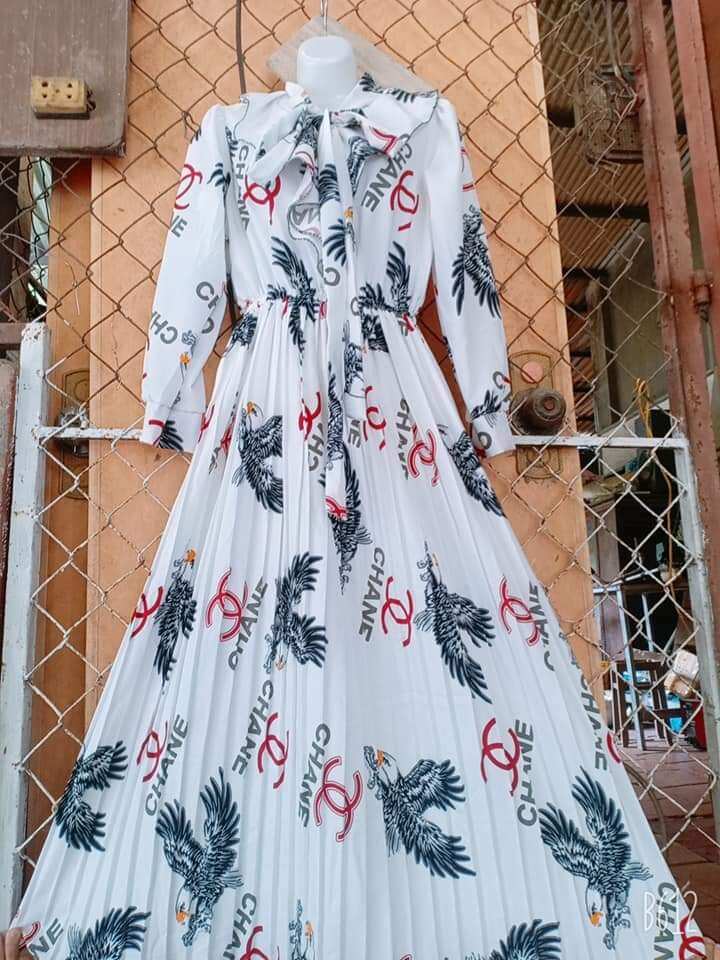 đầm maxi họa tiết