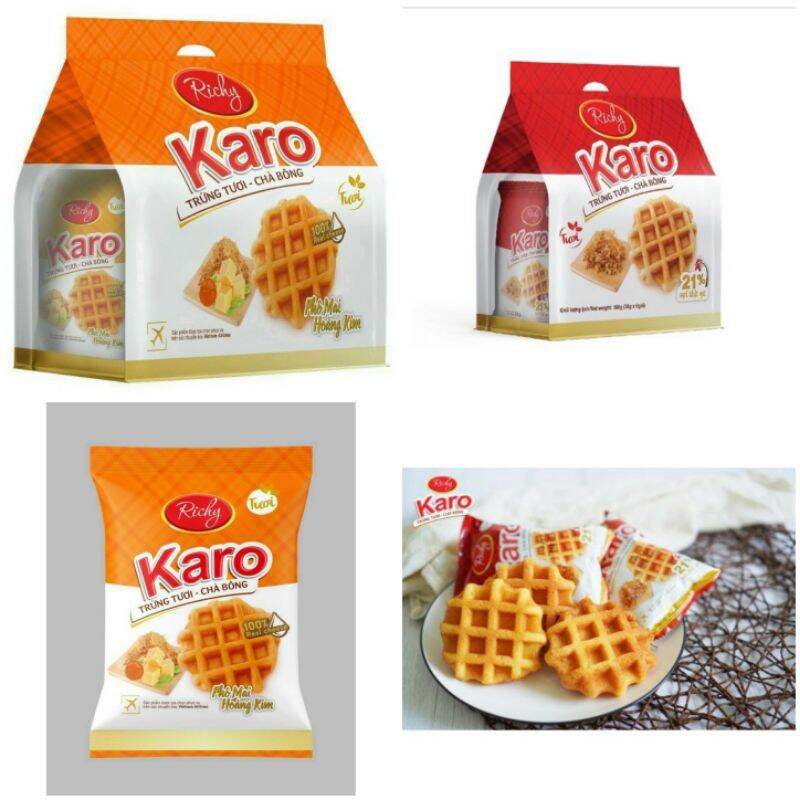 Sỉ Bánh Karo sợi gà Phô Mai Trứng Tươi Trà Bông