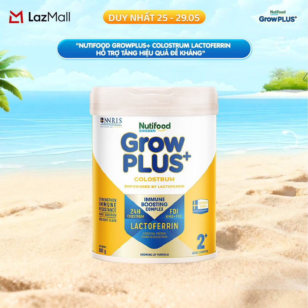 Sữa bột Nutifood Sweden GrowPLUS+ Colostrum Lactoferrin 2+ 800g
