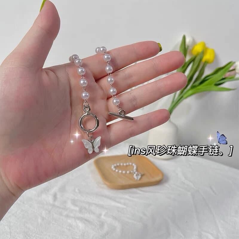 Vòng tay bướm phối ngọc siêu xinh