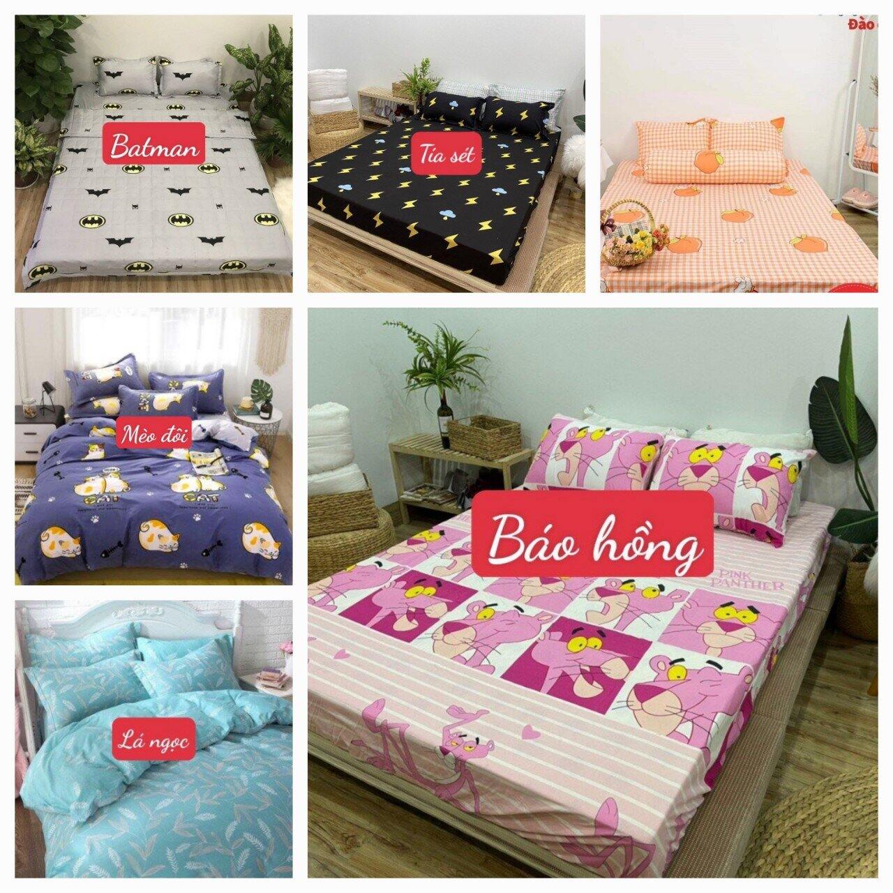 [HCM]Set ga gối 1m8 cotton poly m83736