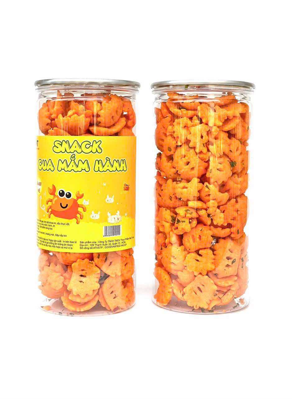 Bánh snack cua mắm hành ngon thơm giòn