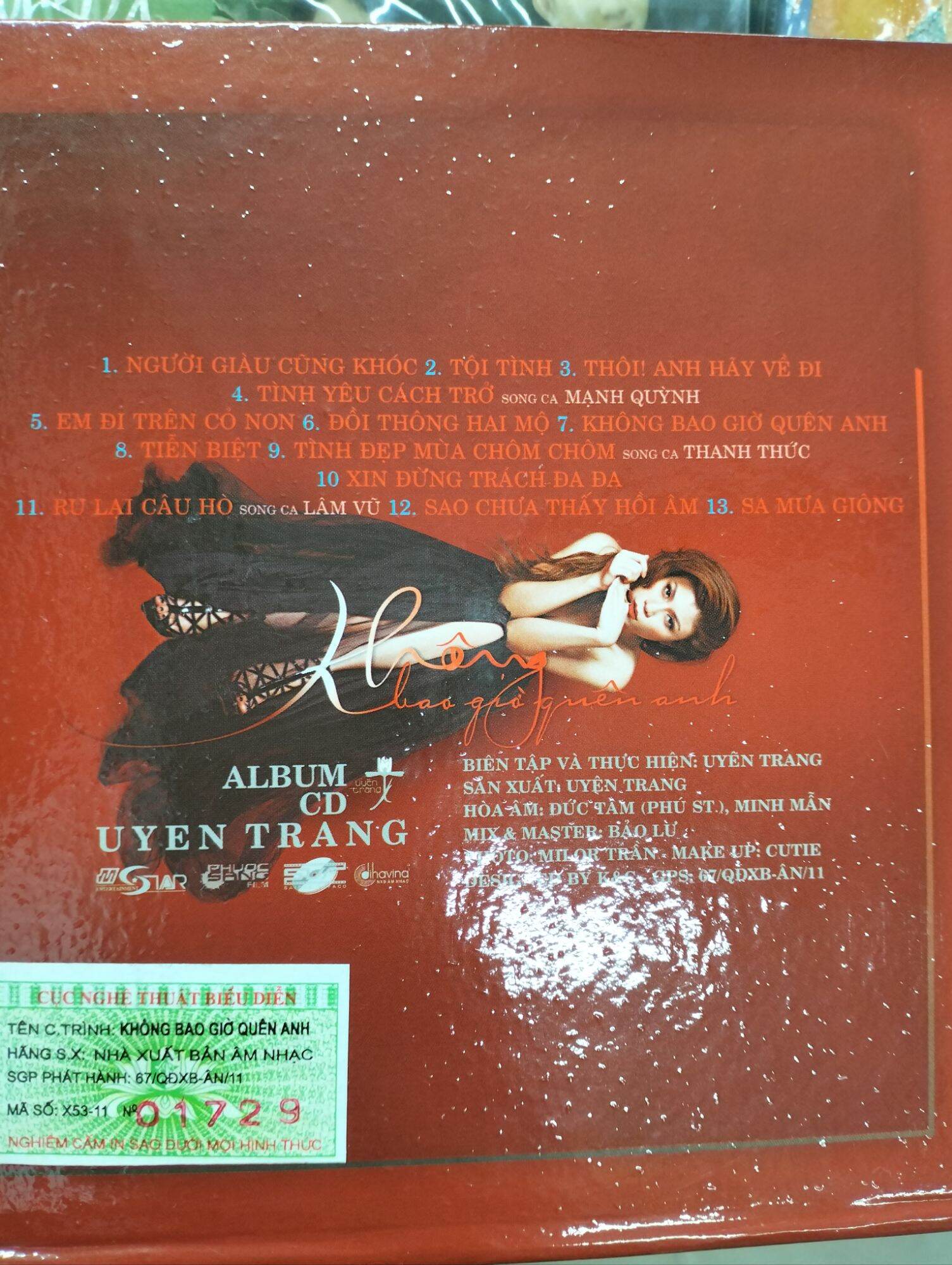 CD - Uyên Trang - Không bao giờ quên anh
