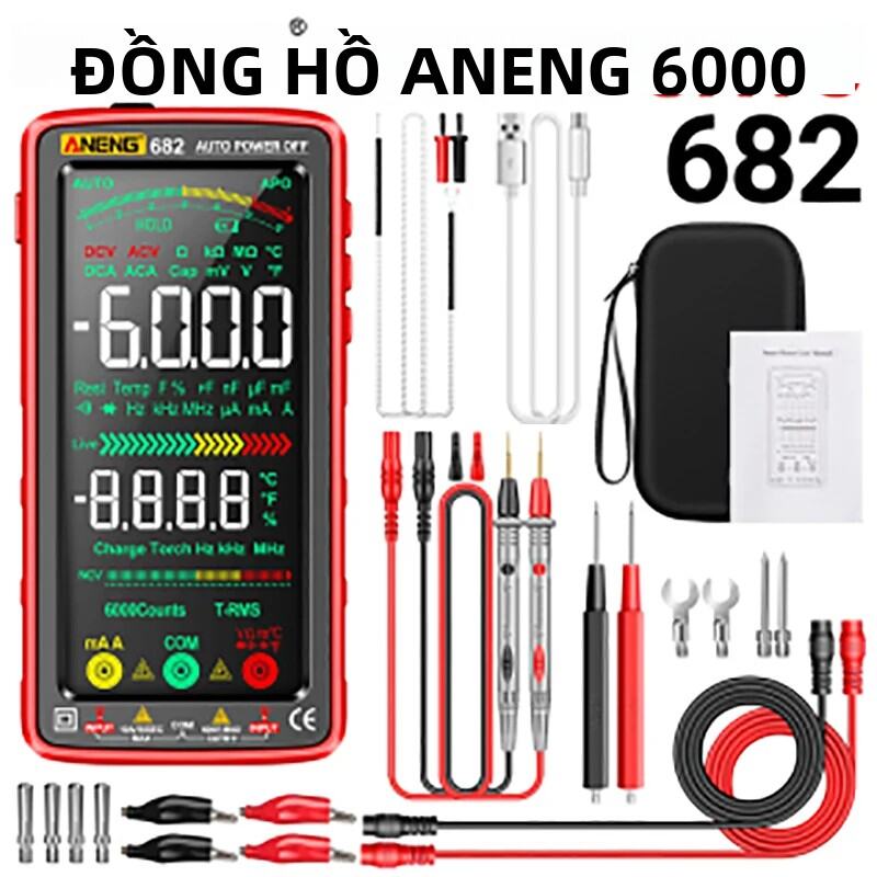 ANENG 682 Đồng Hồ Vạn Năng Chuyên Nghiệp Thông Minh AC/DC Ampe Kế Bút Thử Điện Áp Sạc Điện Ohm Diode