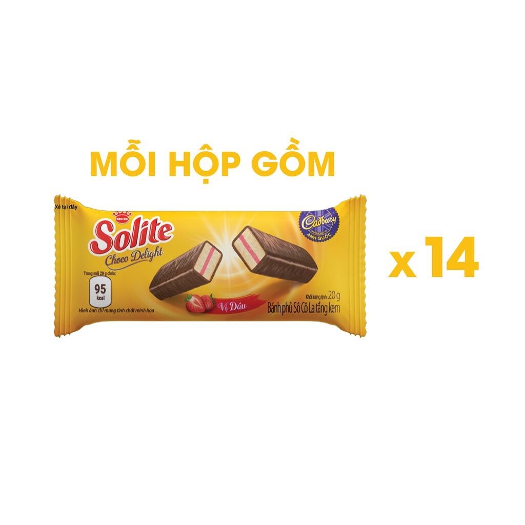 Combo 2 Hộp Solite Tầng Phủ Socola Vị Dâu 280G