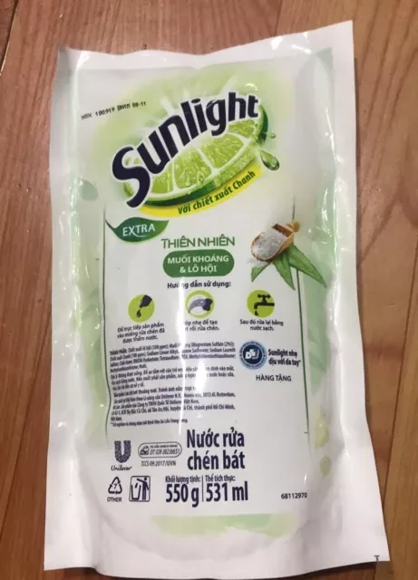 Nước rửa chén sunlight 550g( hàng khuyến mãi)