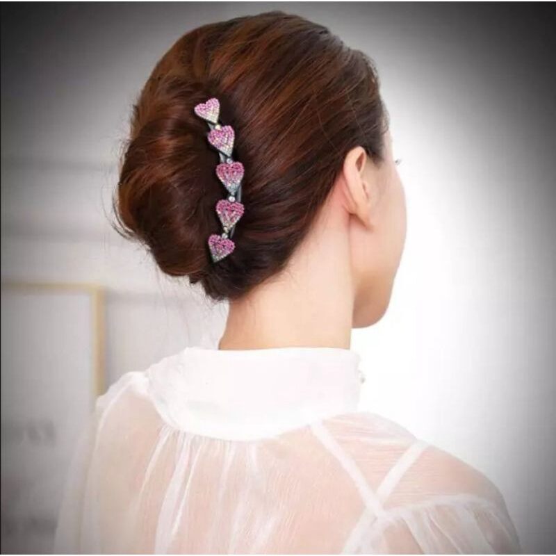 Cài tóc dùng để tạo kiểu búi tóc lấp lánh nhiều màu