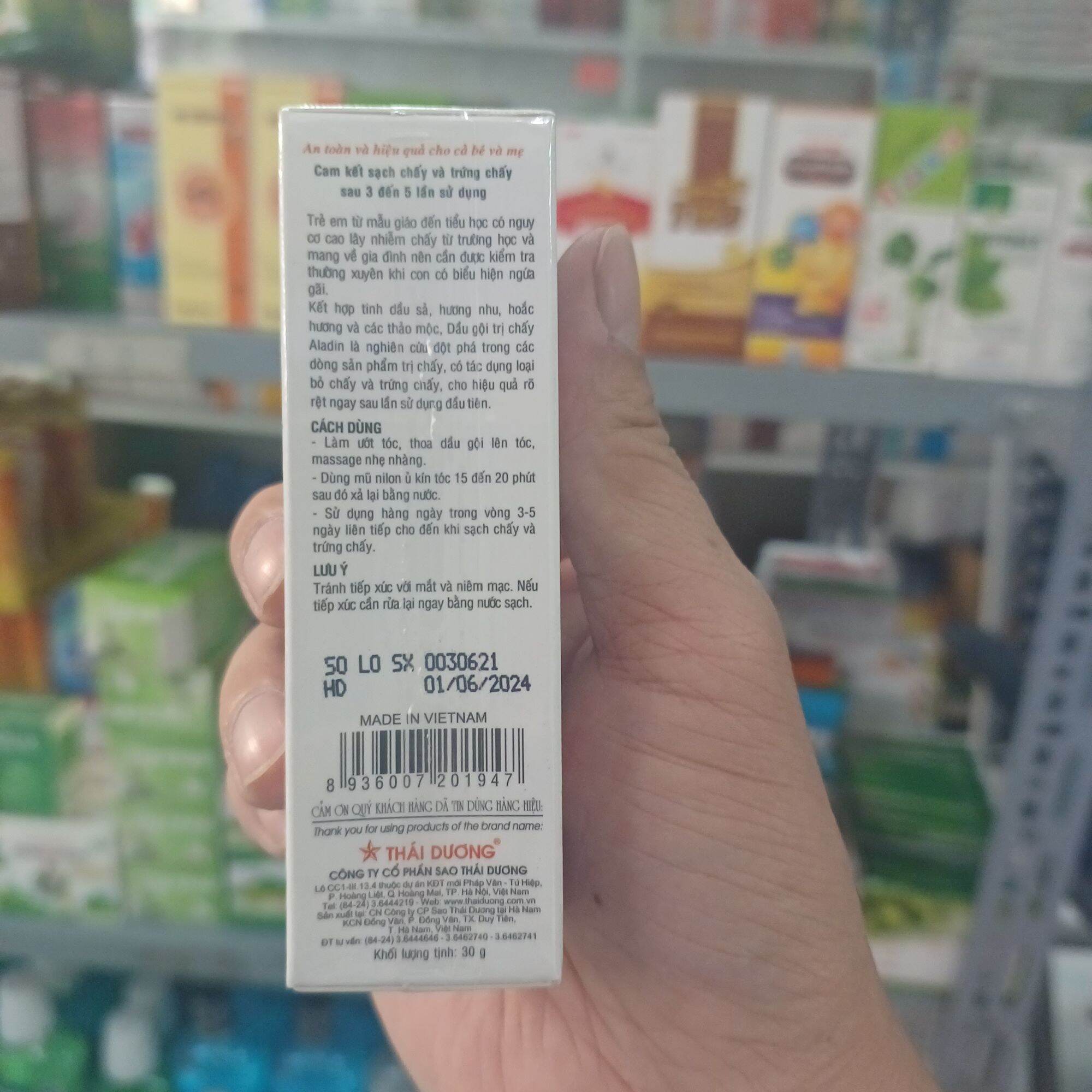 Dầu gội dược liệu sạch chấy Aladin 30g