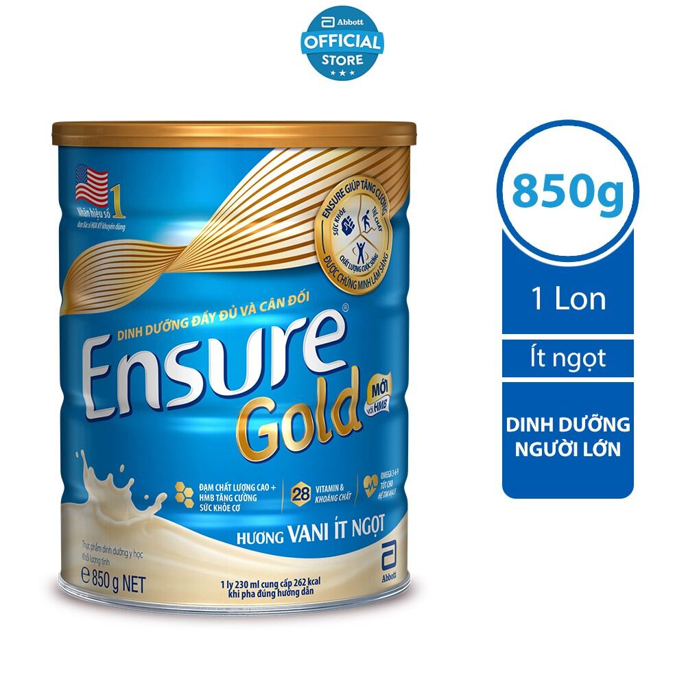 [Date 07/2024] Sữa bột Ensure Gold lon 850g
