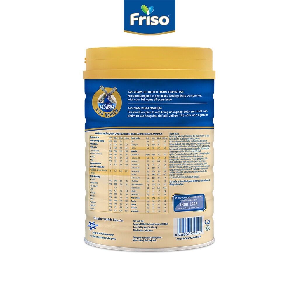 Sữa bột Frisolac gold số 3 850g