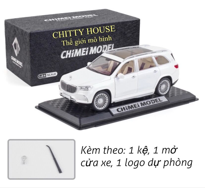 Mô hình xe mercedes - maybach gls 600 tỉ lệ 1:24 full cửa kính_chitty house