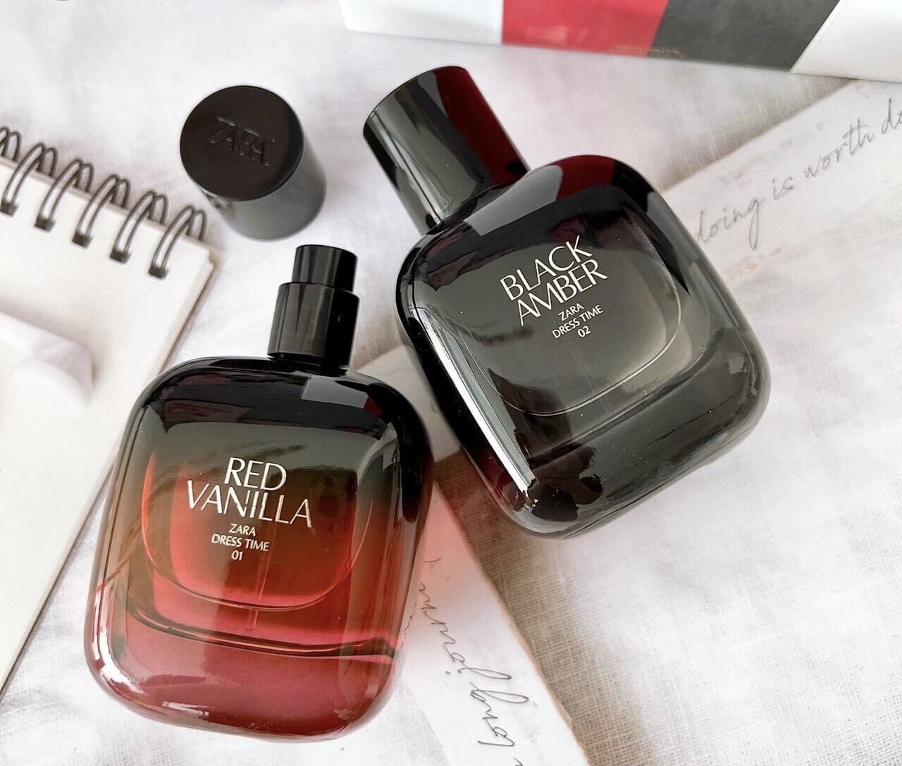 Mẫu mới spain -nước hoa zara red vanilla 100ml& black amber 100ml - lamii beauty