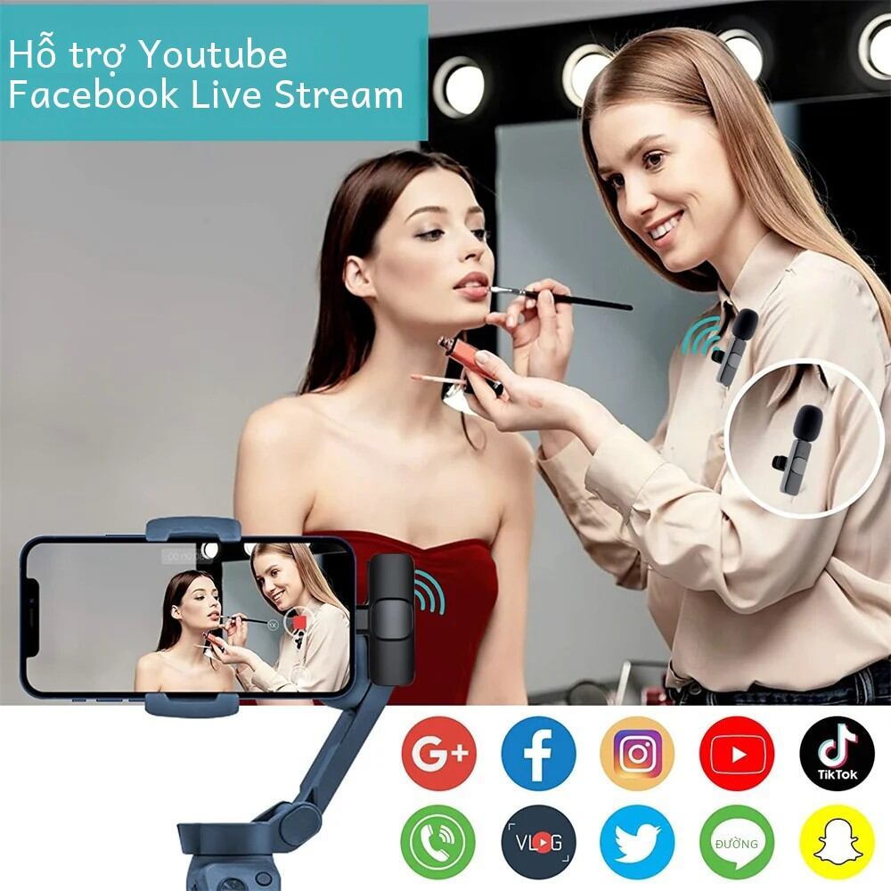 Di Động Không Dây Lavalier Micro Mic Mini Cho iPhone Android Phát Sóng Trực Tiếp Chơi Game Ghi Âm Điện Thoại Năng Động Chất Lượng Cao Bộ Mic Với chứng Nhận Ce