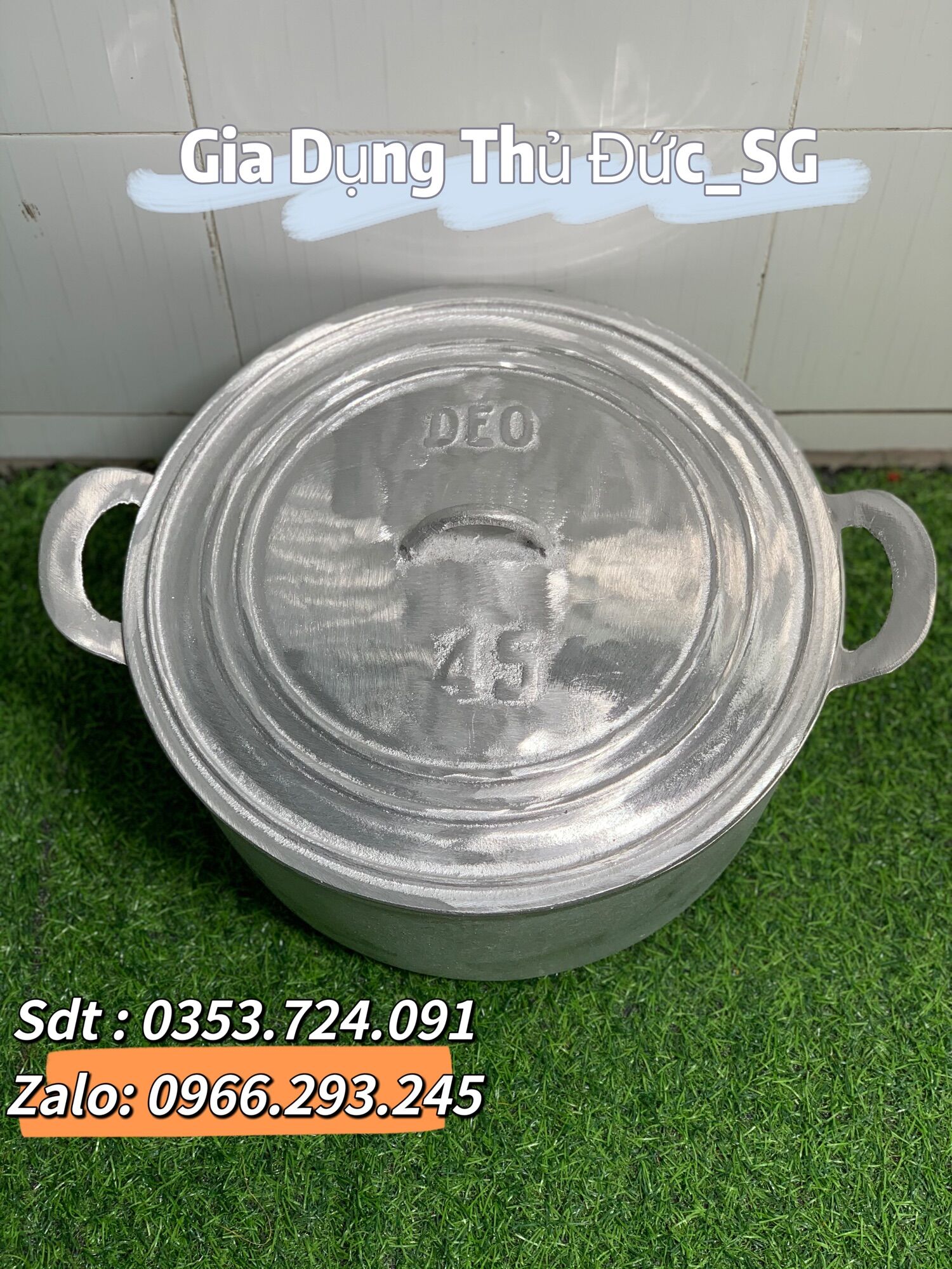 Nồi gang đúc truyền thống đường kính 31cm - nấu cơm cháy ngon giòn rụm - kho nấu, hầm đồ ăn siêu ngon - nấu 2,5