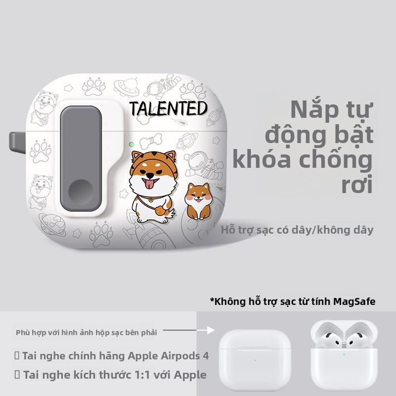 YOUSIDUN | Ốp lưng bảo vệ tự động cho AirPods Pro 2 chống tiếng ồn chủ động khóa kéo cho nam AirPods