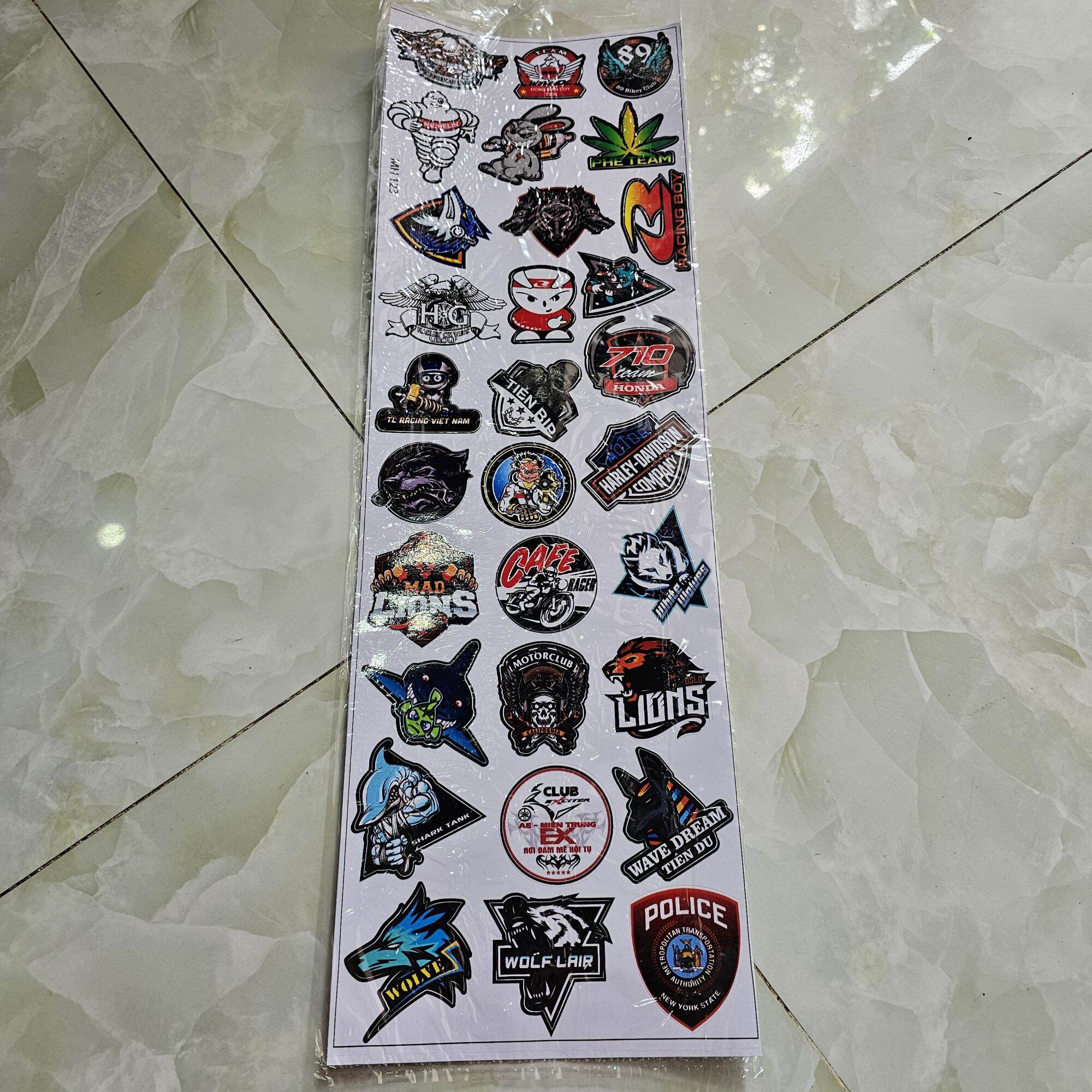 Combo dán nón bảo hiểm 20x60cm