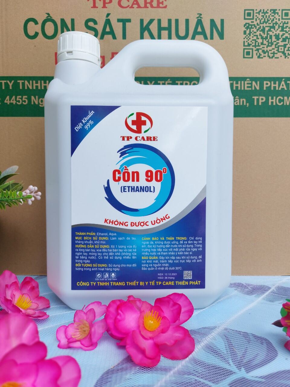 [7_90.S] Sát khuẩn nhanh can 4kg, còn 90 độ, chuẩn độ, đạt tiêu chuẩn ISO 13485
