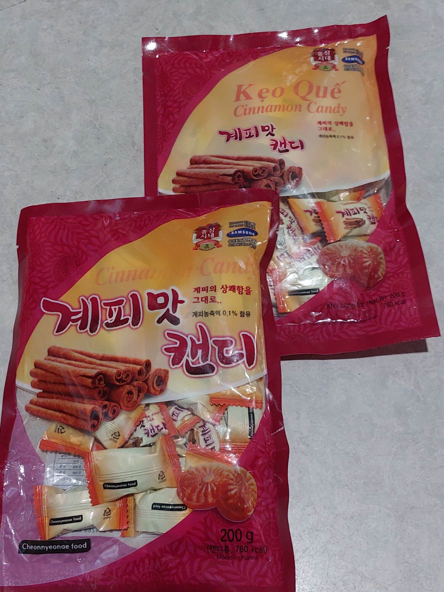 Kẹo Quế Cứng Hàn Quốc (đóng gói tại Hàn/Việt Nam)