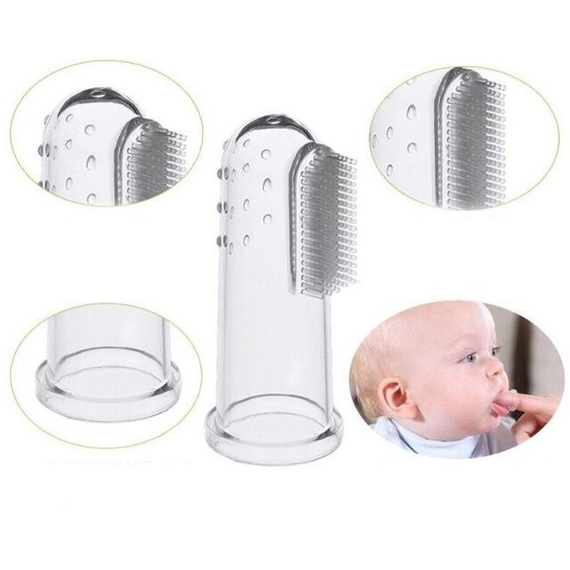 Rơ lưỡi, Bàn chải đánh răng cho bé silicon