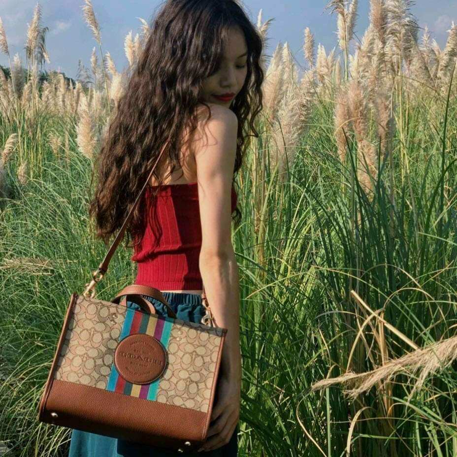 C0ACH Dempsey Tote màu cực sang