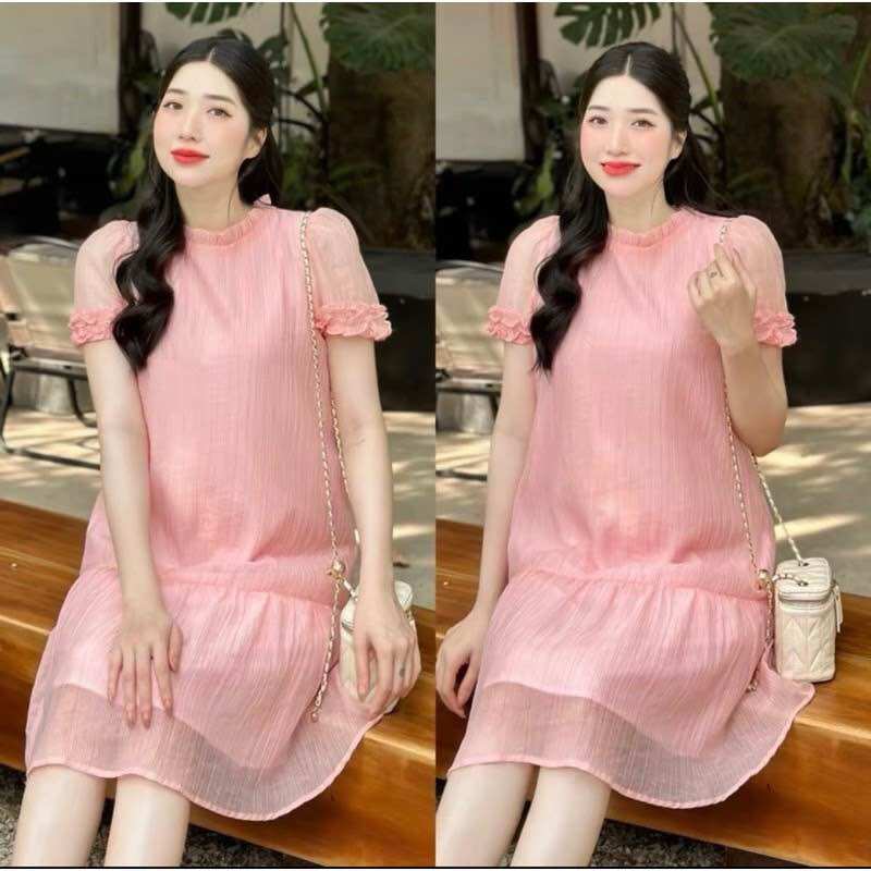 Đầm bầu voan 2 lớp mùa hè siêu mát