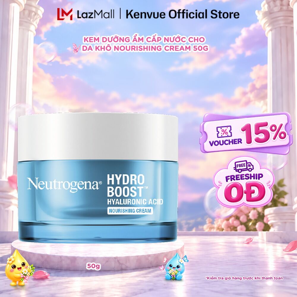 Kem dưỡng ẩm cho da khô Neutrogena® Hydro Boost Hyaluronic Acid Nourishing Cream (50g)