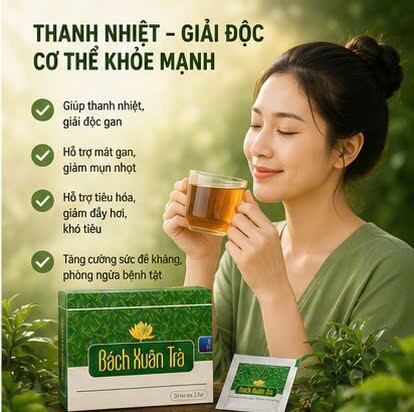 Bách Xuân Trà - Túi lọc tiện lợi, dễ dàng mang theo, pha nhanh chóng, 100% thảo mộc tự nhiên.
