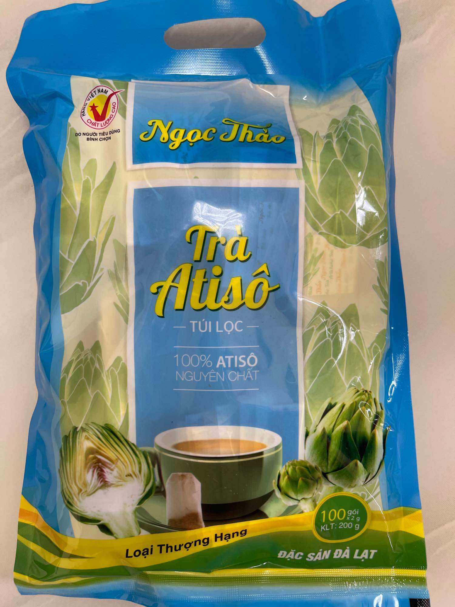 Trà Atiso Túi Lọc Ngọc Thảo 100 túi lọc