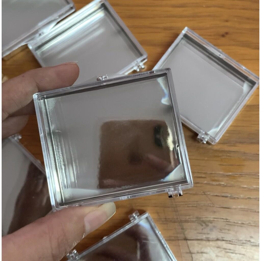 Hộp vuông xi bạc cao cấp 65x55x16mm úp Nail và đựng mi fans
