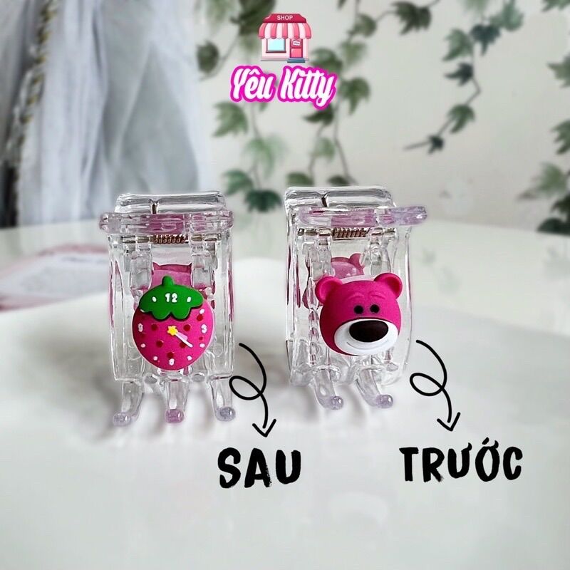 KẸP TÓC CÀNG CUA 3 RĂNG GẤU DÂU LOTSO