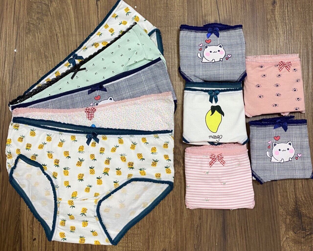Quần chip cotton hoạ tiết dễ thương