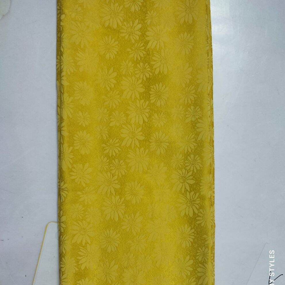 High-Quality Soft Silk Brocade Ao Dai Fabric with Woven Texture - Silk with Small Chrysanthemum Flowers