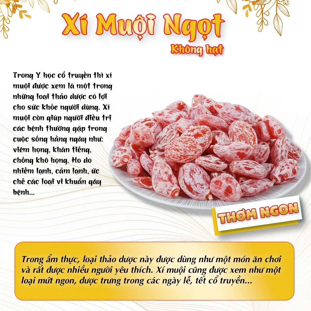 Xí muội đào không hạt mặn,ngọt