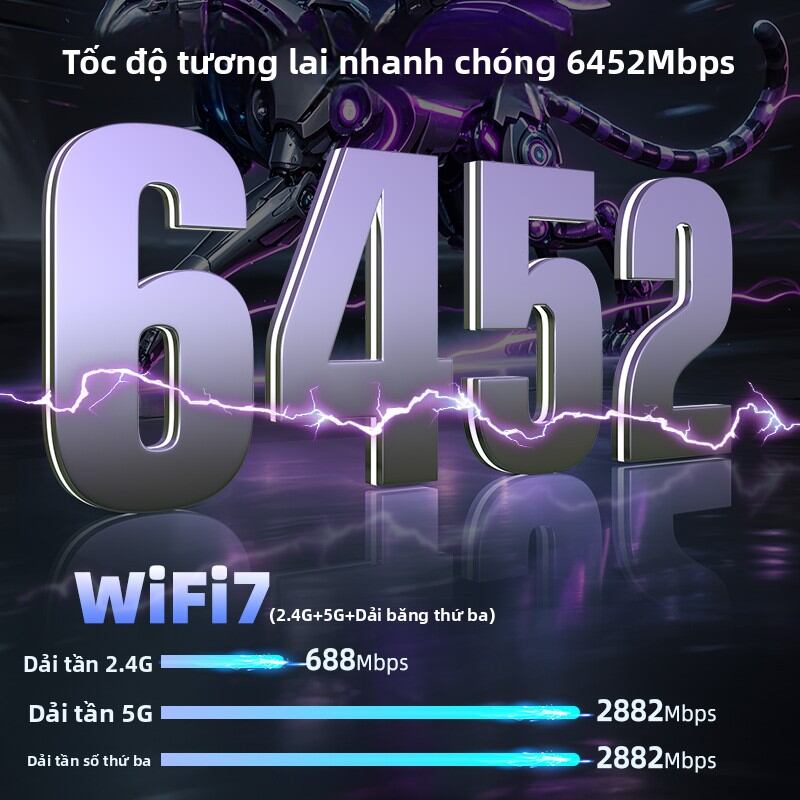 Comfast | Driverless WiFi7 6500M Tri-Band Gaming Network Adapter Giá 1,404,000 Đồng*Miễn phí vận chuyển