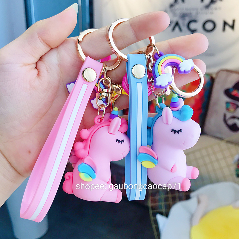 Móc khoá Kì lân unicorn kèm phụ kiện