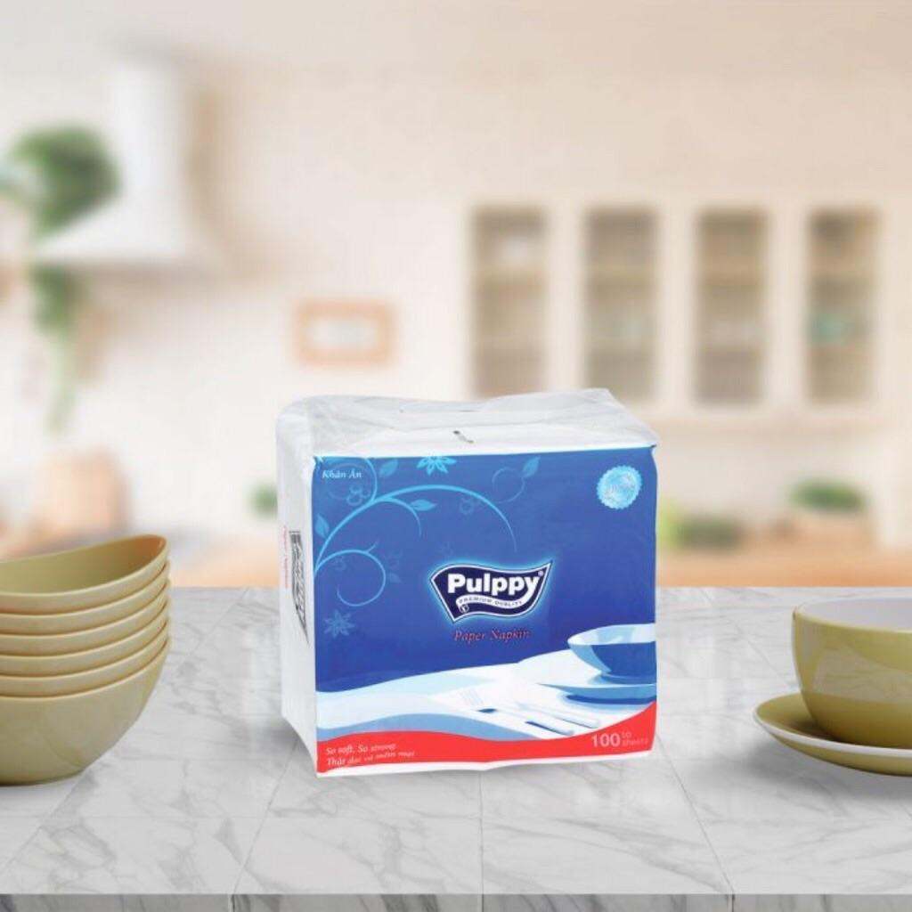 Set 10 gói khăn giấy vuông cao cấp PULPPY khổ lớn/khăn giấy ăn/khăn giấy vệ sinh