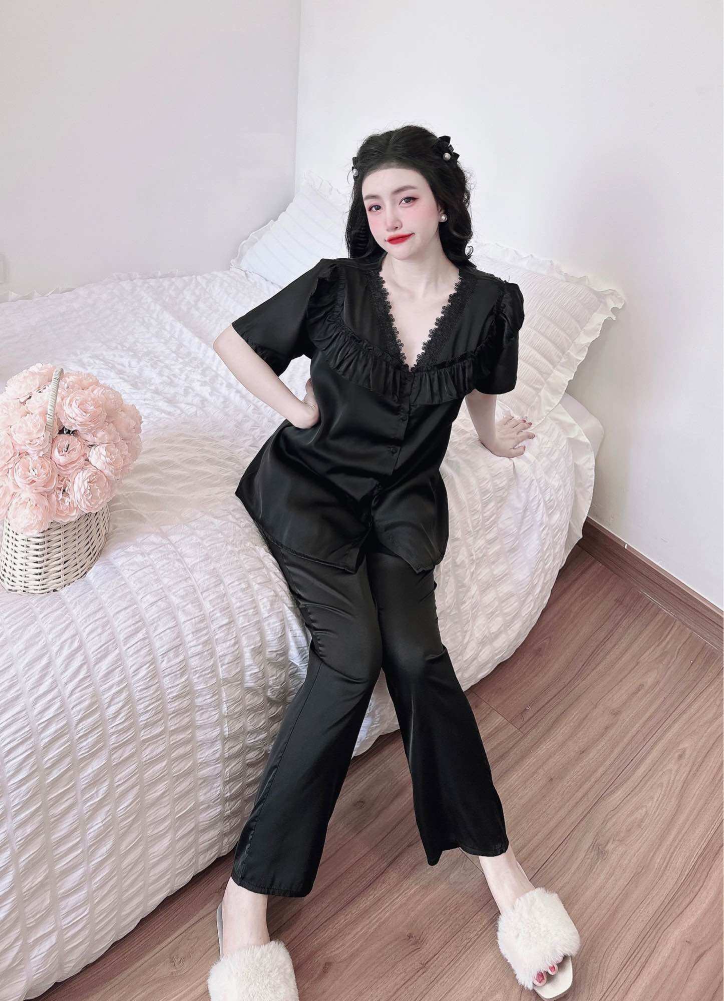 (50-90kg) Đồ Bộ Bigsize Lụa Latin cực xinh